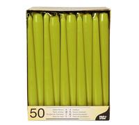 50 bougies Ø 2,2 cm · 25 cm vert olive Papstar bougies olive