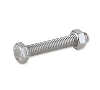 50 boulons hexagonaux en acier zingué brillant BZP Suki M6 x 30mm
