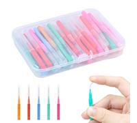 50 brossettes interdentaire, brossette dentaire avec boîte, brossettes interdentaires pour nettoyer les espaces, idéales pour les appareils orthodontiques(5 couleurs dans 1 boîte)