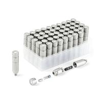 50 buses de brume en acier inoxydable pour système de brume de refroidissement extérieur, goutte à goutte anti-huile, filetage 3/16 pouces 10/24 UNC (orifice 0,1 mm-0, Double-section spray head 0.2mm