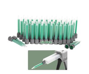 50 buses de mélange époxy pour résine, ratios 1:1 et 1:2, embouts de mélange torsadés, buses en plastique avec graduations, outils et accessoires pour un mélange précis