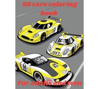 50 cars coloring book, For adults and teen
