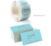 50 cartes de visite 500 étiquettes de remerciement pour soutenir mes petits autocollants cartes de remerciement et lot d'autocollants Thank for Supporting My Small Cards et autocollant