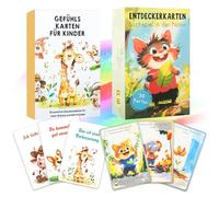 50 cartes d'exploration 32 cartes d'affirmation pour enfants : chasse au trésor en plein air et découverte de la nature, cartes de motivation positives pour renforcer le courage et la joie de vivre
