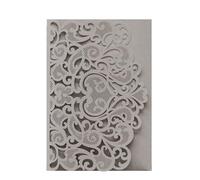 50 cartes d'invitation en papier pliantes creusées hors dentelle invitation de mariage carte de voeux pour mariage fiançailles fête d'anniversaire baby shower cartes