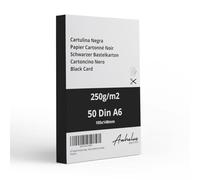 50 cartes postales noires au format DIN A6 (10,5 x 14,8 cm) - Feuilles satinée noire de 250 g/m² d'épaisseur - pour personnaliser cadeaux, DIY, message et cartes de remerciement