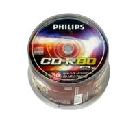 Philips CD-R High-Speed – 700 Mo / 80 min – 52x – Cake Box 50 pièces