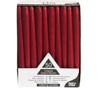 50 chandelles ø 2,2 cm x 25 cm bordeaux. autonomie 7 heures bougies et accessoires 17961 Incolore G
