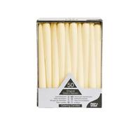 50 CHANDELLES - Ø 2,2 CM X 25CM - CHAMPAGNE, AUTONOMIE: 7 HEURES