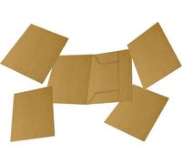 50 Chemises À Dossier 3 Rabats Sans Impression,Eco Line,24,5x34,5 Cm,180 G,Couleur Jaune