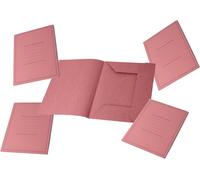 50 Chemises Pour Actes 3 Rabats Avec Impression,Eco Line,24,5x34,5 Cm,180 G,Couleur Rouge