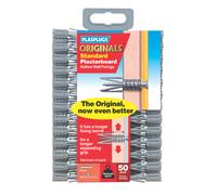 50 chevilles fixations murales pour plaque de plâtre Plasplugs Original 7 x 39mm
