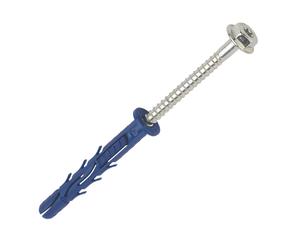 50 chevilles longues universelles avec collerette et vis tête hexagonale Rawlplug FFI 10 x 80mm