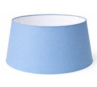 50 cm Abat-jour, Tissu en Coton avec dos en PVC blanc, Produit fait main, pour Lampe de table, Lampadaire (Bleu Clair)