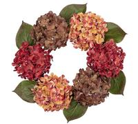 50 cm - Hortensias artificiels - Couronne d'automne artificielle - Couronne de porte pour Halloween, Thanksgiving - Idées de couronne pour votre porte d'entrée - Décoration intérieure et extérieure