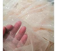 50 cm x 150 cm Tissu en tulle pailleté doux en maille pour la couture, tulle clinquant pour créations DIY, vêtements, jupe en tulle, robe de mariée, voile, rideaux, nappes, décoration de mariage et de