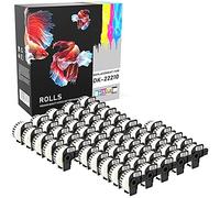 50 Compatibles DK-22210 29mm x 30.48m Étiquettes continues pour Brother P-Touch QL-500 QL-550 QL-560 QL-570 QL-580N QL-700 QL-720NW QL-800 QL-810W QL-820NWB QL-1050 QL-1060N QL-1100 QL-1110NWB