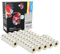 50 Compatibles Rouleaux 11355 S0722550 19mm x 51mm (500 Étiquettes par Rouleau) Étiquettes pour Dymo LabelWriter 4XL 450 400 330 320 310 Twin Turbo Duo Seiko SLP 450 410 400 240 200 120 100 Pro Plus