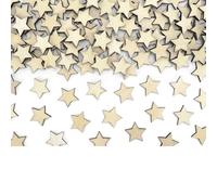 50 CONFETTIS BOIS ÉTOILES 2X2CM NATURE