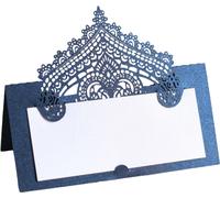50 Counts Laser Cut Cartes de Table, 9cm Cartes de Table Pour Mariage Greenery Seating Cartes de Table Tente Blanche, Cartes de Nom Pliables(navz)