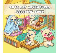 50 Cozy Cat for Kids : Cute Cat Adventures Coloring Book: | Fun and Adorable Cat Activities for Kids Ages 4-8 | Easy and Cute Cat Coloring Pages | 8.5 x 8.5 Inches