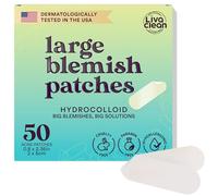 50 CT Grands Patchs Anti-Boutons pour Visage, Nez, Points Noirs et Pores - Patchs XL Anti-Imperfections, Patch Anti-Acné pour Menton, Front et Corps - Bandes Hydrocolloïdes pour Acné - Grands Autocoll