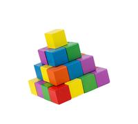 50 cubes bois colorés 2,5 cm blocs précis loisirs créatifs et DIY