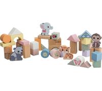 50 cubes en bois Wildies Family en tonneau
