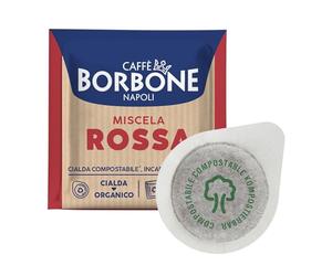 50 dosettes filtre papier 44 mm café bourbon mélange rouge