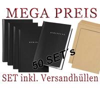 50 Dossiers De Candidature Noirs De Pagna Type START / 2-Pièces + Accessoires