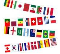 50 Drapeaux Du Monde 2024, 15m Fanion Bannière Différents Drapeaux Nationaux, Jeux Internationaux De France, Championnat De Football 2024 Décorations D'École