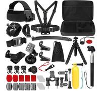 50-en-1 Action Caméra Kit d'Accessoires pour Hero 13 12 11 10 9 8 Max/Fusion Insta360 DJI Osmo Action Cam Campark SJCAM REMALI