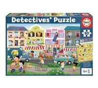 Educa - Detectives' Puzzles, en Ville, Puzzle Enfant 50 pièces, Assemblez Le Puzzle et Trouvez Les Objets perdus, Plus 4 Ans (18894)