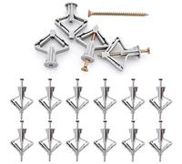 50 ensemble de chevilles creuses, chevilles de construction sèche et chevilles à expansion, chevilles pour plaques de plâtre pour murs de placoplâtre, vis et chevilles papillon creuses pour plaques de