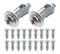 50 Ensembles Ancre D’expansion à Pétales M4x20 en Acier Zingué | Double Expansion Rapide, Finition Anticorrosion, Support Renforcé, Vis Incluses, pour Cloisons et Salles de Bain