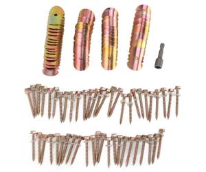 50 Ensembles de Fixations pour Fils de clôture, agrafes de clôture en Fil d’Acier au Carbone zingué et résistant à la Rouille, avec ouille hexagonale et rondelles en caoutch