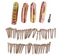 50 Ensembles de Fixations pour Fils de clôture, agrafes de clôture en Fil d’Acier au Carbone zingué résistant à la Rouille, avec ouille hexagonale et rondelles en Caoutchouc