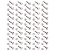50 Ensembles M3.5 Vis de Rivets à Tête Ronde à Tête Plate en Acier Inoxydable, 4,5x15x9 Mm pour L'artisanat en Cuir avec Noix de Taquet de Clôture