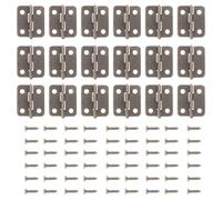 50 Ensembles Mini Charnières en Fer, Style Rétro | Bords Lisses sans Bavures, Pose Facile Vis Assorties, pour Coffrets Bois, Meubles Miniatures et Travaux Manuels
