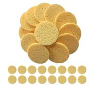 50 Éponges Démaquillantes en Cellulose pour Visage, Peau Sensible | Jaune, Usage Quotidien et Routine du Soir, Prise Confortable, Format 2, 3x0, 3 Pouces