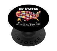 50 États - Been There, Done That Souvenir pour Hommes et Femmes PopSockets PopGrip Adhésif