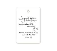 50 étiquettes cadeaux PERSONNALISÉES de kit de gueule de bois - La gueule de bois ne dure qu'un jour,la mémoire dure toujours Étiquettes pour mariage/Bachelorette/anniversaire/Fête- Tag 011 (001)