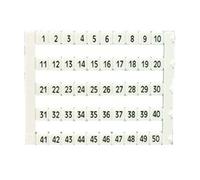 50 étiquettes de repérage 5mm, marqué 1 à 50