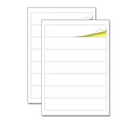 50 Feuilles, 350 Pieces - Grande Etiquettes Autocollantes Imprimable pour Classeur - A4 (192 x 38 mm)
