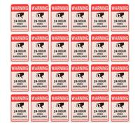 50 Feuilles Autocollant de Vidéosurveillance Rouge Adhésif | Usage Extérieur, Notice Claire, Design Créatif, Adhérence Multi-surfaces, pour Magasins et Gestionnaires