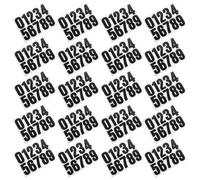 50 Feuilles Autocollant Numéro Unique en Vinyle Noir | Chiffres Auto-adhésifs Mats, Pose Facile et Lisible, pour Boîte aux Lettres, Poubelles
