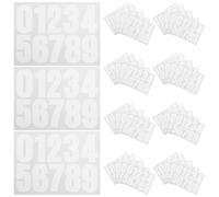 50 Feuilles Autocollant Numéroté en Vinyle Blanc, Découpé | Chiffres Faciles à Lire, Surface Mate, Se Décolle Vite et Colle sans Traces, pour Bouteilles et Camions