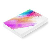 50 Feuilles Bloc de Papier Aquarelle 300g en Coton, Bloc de Peinture en Papier AquarellePapier Aquarelle Blanc pour Artistes Aquarelles Dessin Cartes Postales Fournitures Artistiques, 13.5 x 19.5 cm