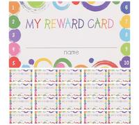 50 Feuilles Cartes de Récompense Perforées, Motif Cartoon | Papier, Usage Scolaire pour Enseignants et Parents, pour Motiver et Encourager les Élèves