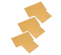 50 Feuilles de Carte de Visite en Métal, Carte de Visite en Métal, Carte de Visite en Aluminium à Transfert de Chaleur, Fournitures Artisanales Vierges pour Bricolage (Gold)